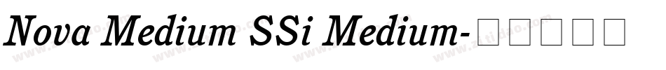 Nova Medium SSi Medium字体转换